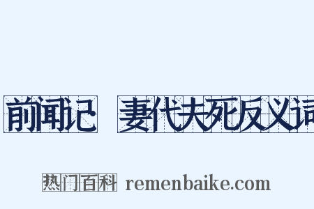 前闻记·妻代夫死反义词是什么意思的图片